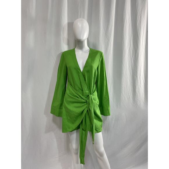 L'Academie 'The Janeiro' Green Mini Dress Size S - Picture 2 of 5